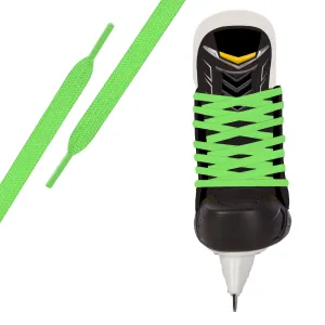 Neon Green Pro Waxed Hockey Skate Lace