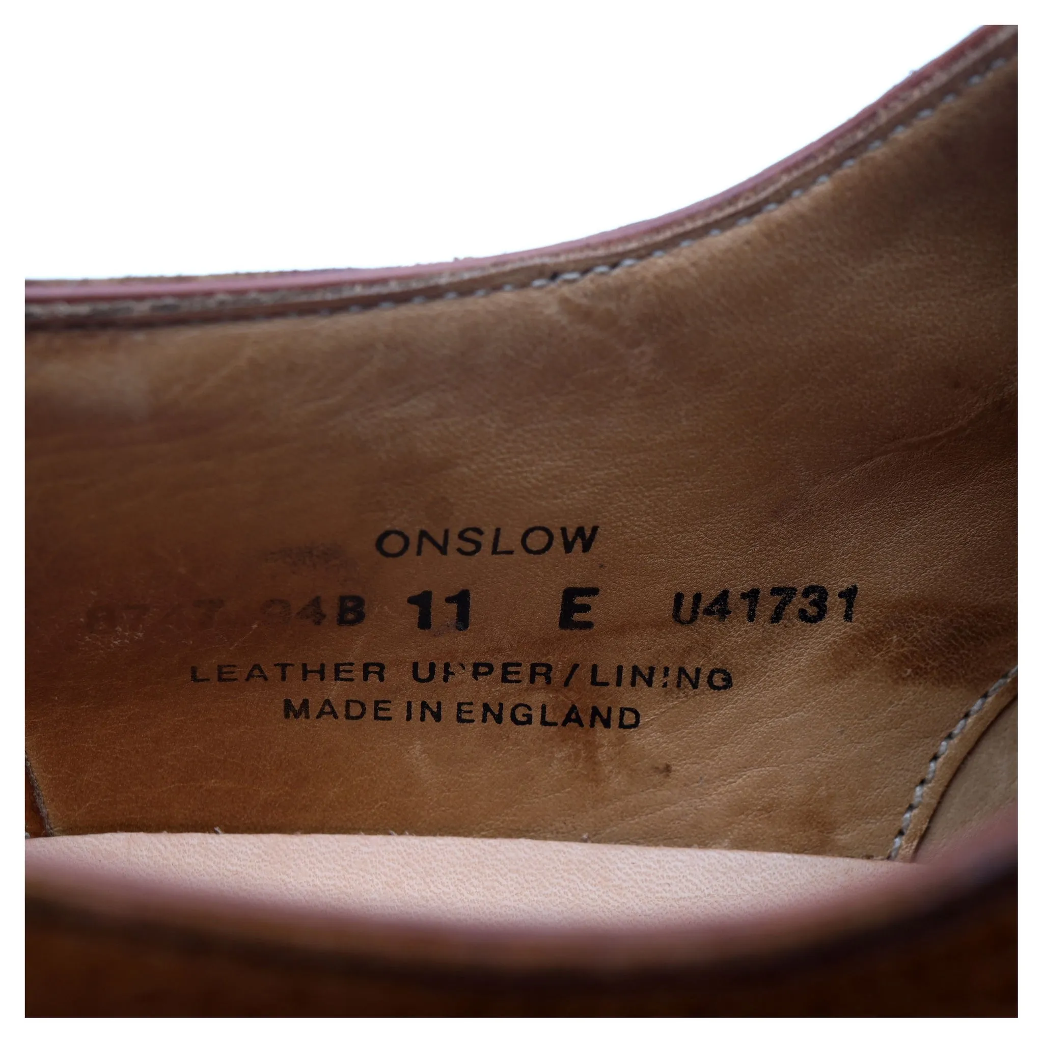 'Onslow' Tan Brown Leather Apron Derby UK 11 E