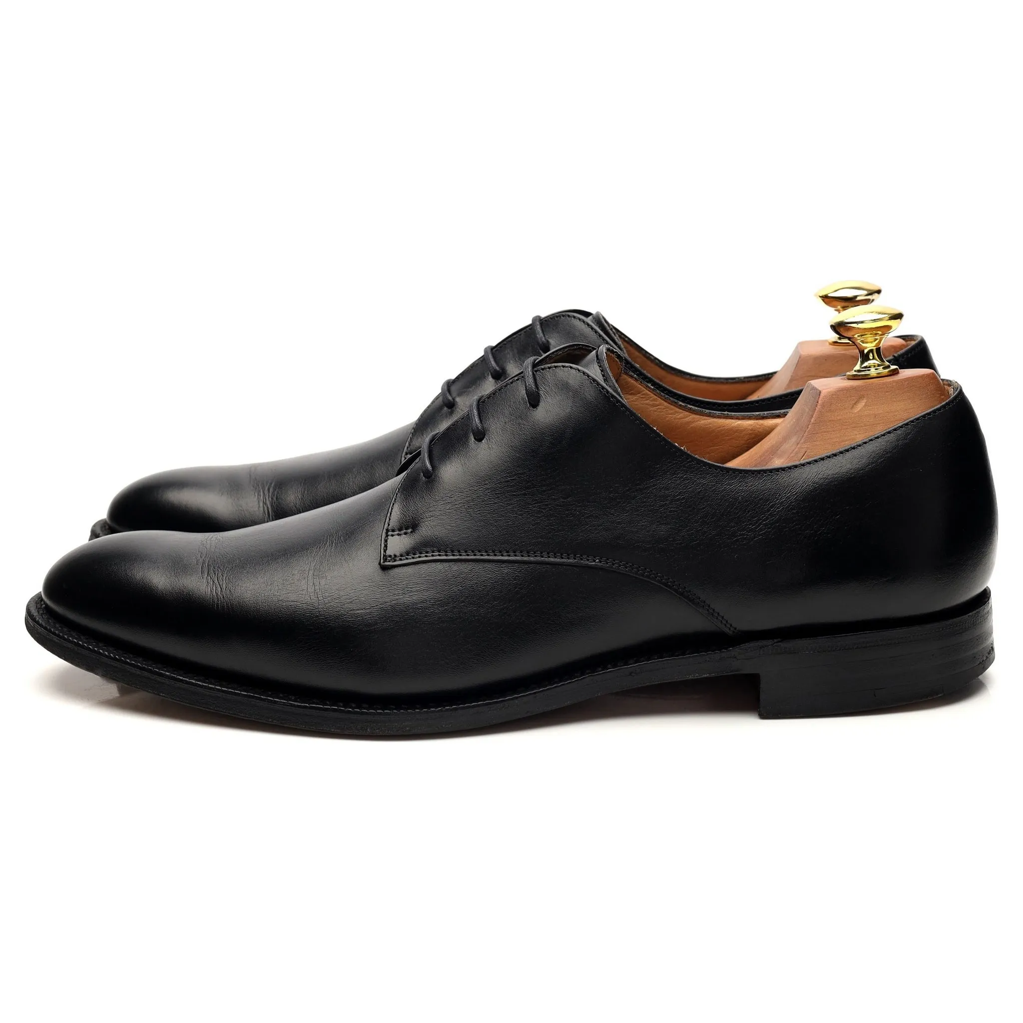 'Oslo' Black Leather Derby UK 8 F
