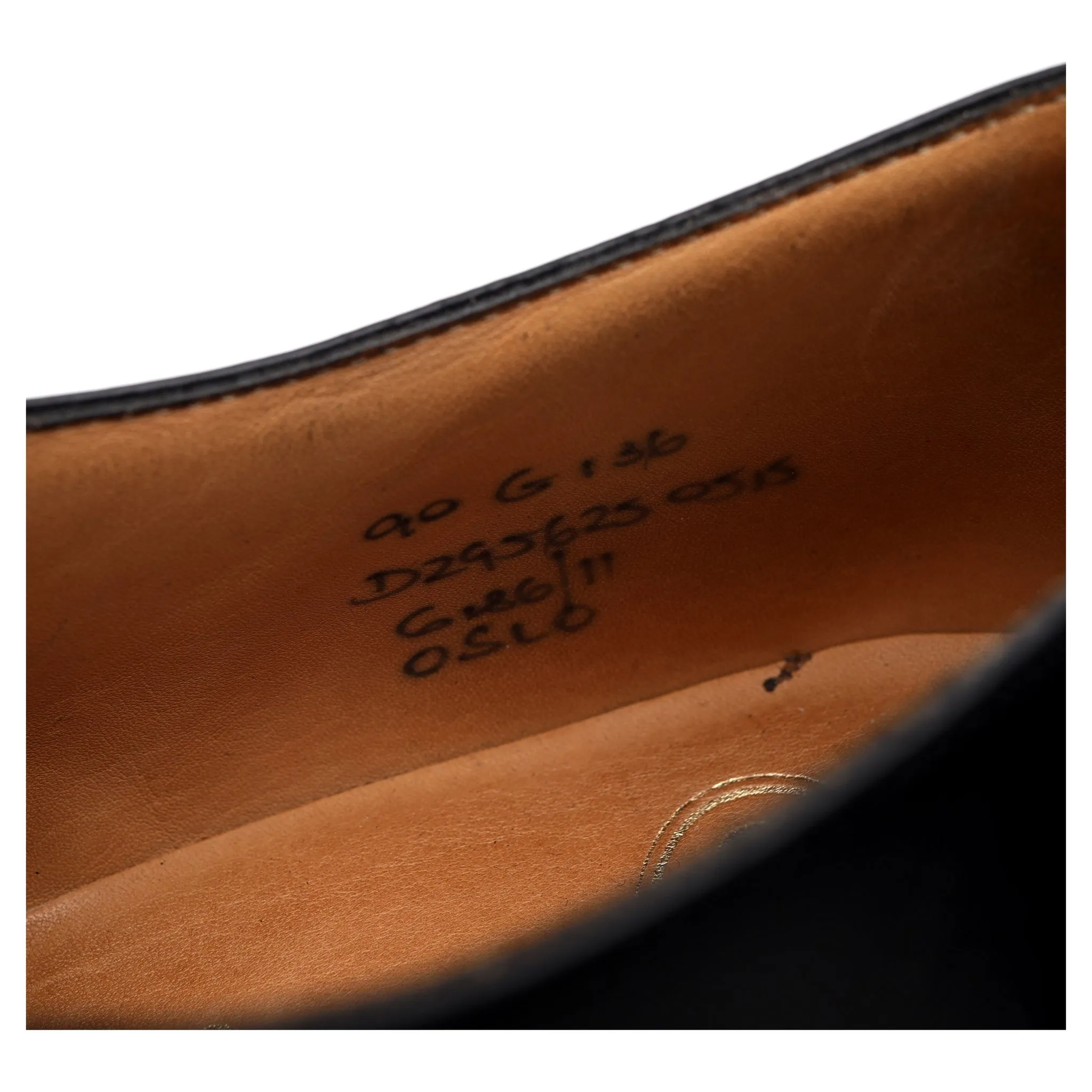 'Oslo' Black Leather Derby UK 9 G