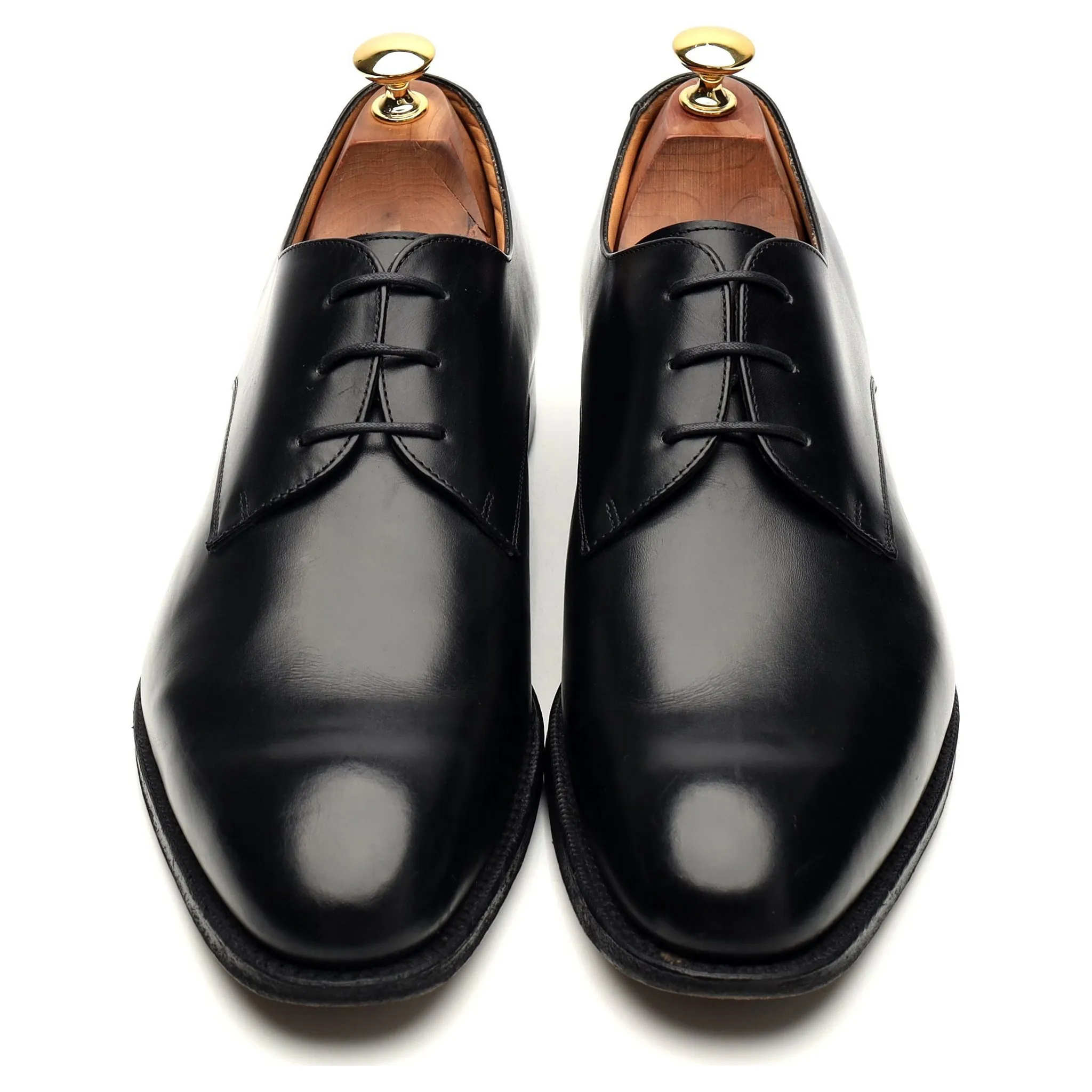 'Oslo' Black Leather Derby UK 9 G