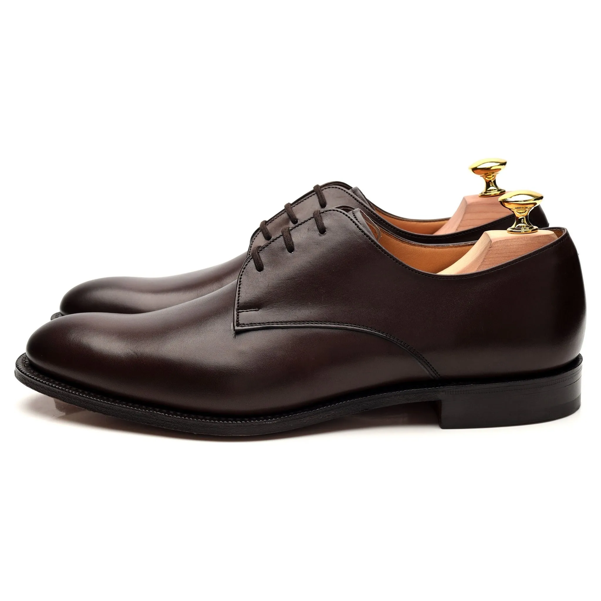 'Oslo' Dark Brown Leather Derby UK 7 F