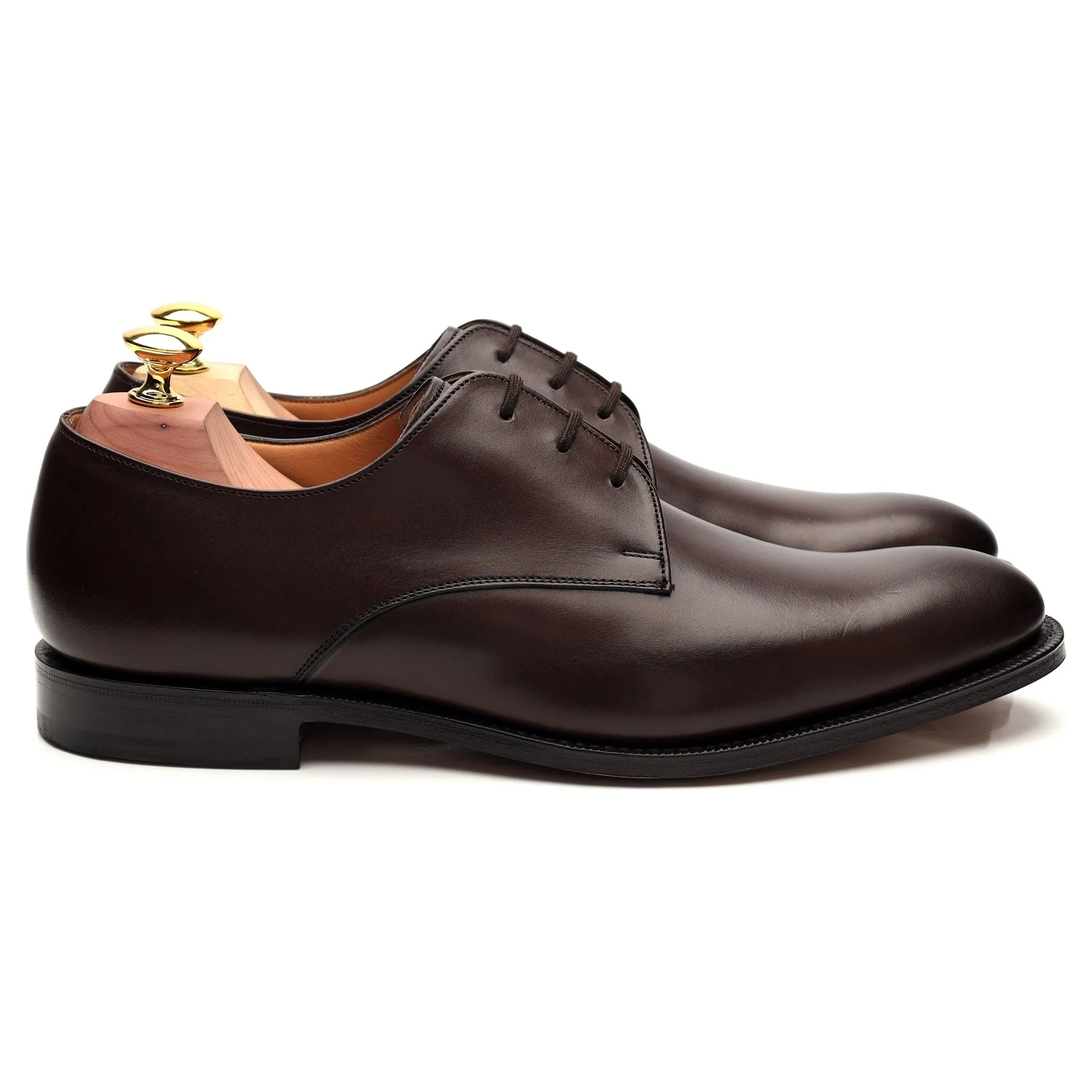 'Oslo' Dark Brown Leather Derby UK 7 F