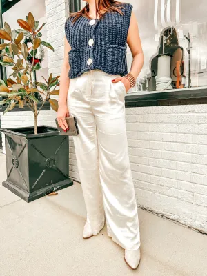 Oyster Silk Pants
