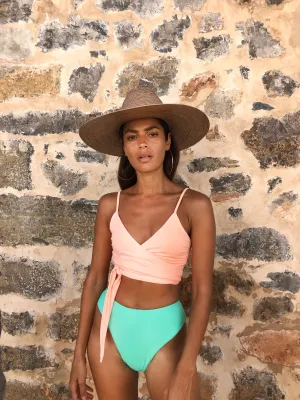 Oyster Top In  Peach