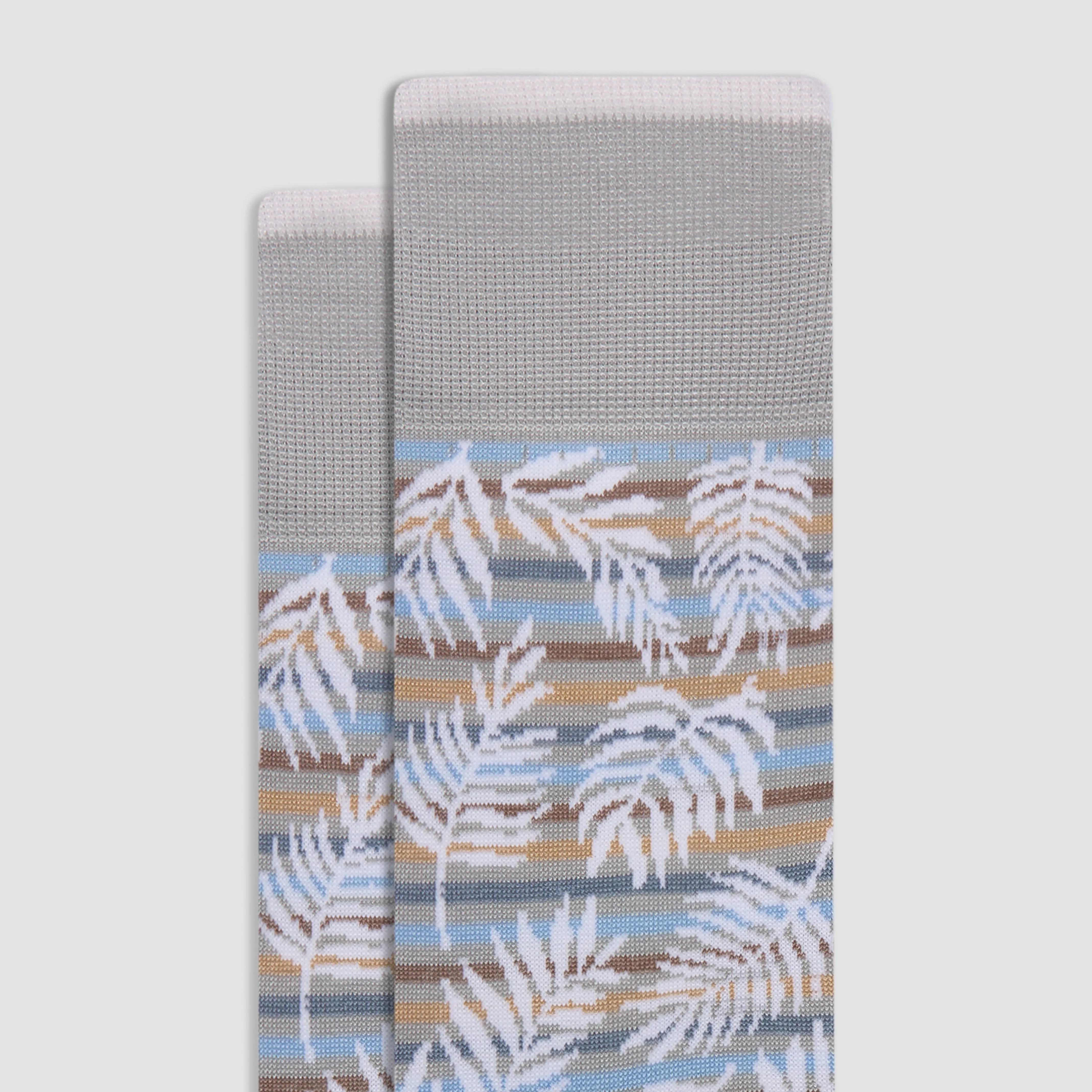 Palm Leaf Mid-Calf Socks