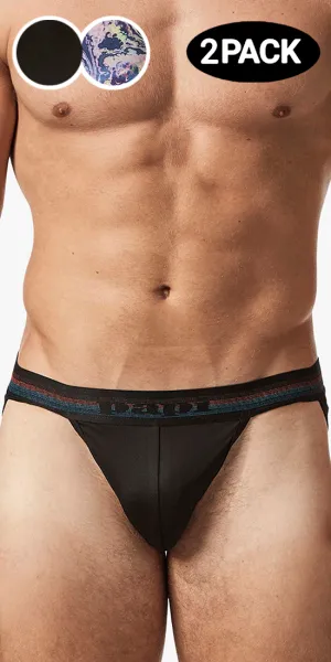 Papi Umpa108 2pk Microflex Performance Jockstrap Blue-black