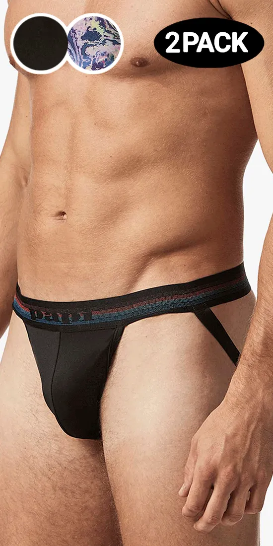 Papi Umpa108 2pk Microflex Performance Jockstrap Blue-black