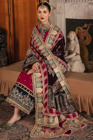 Party Wear Salwar Kameez with a Velvet Shawl #PF295