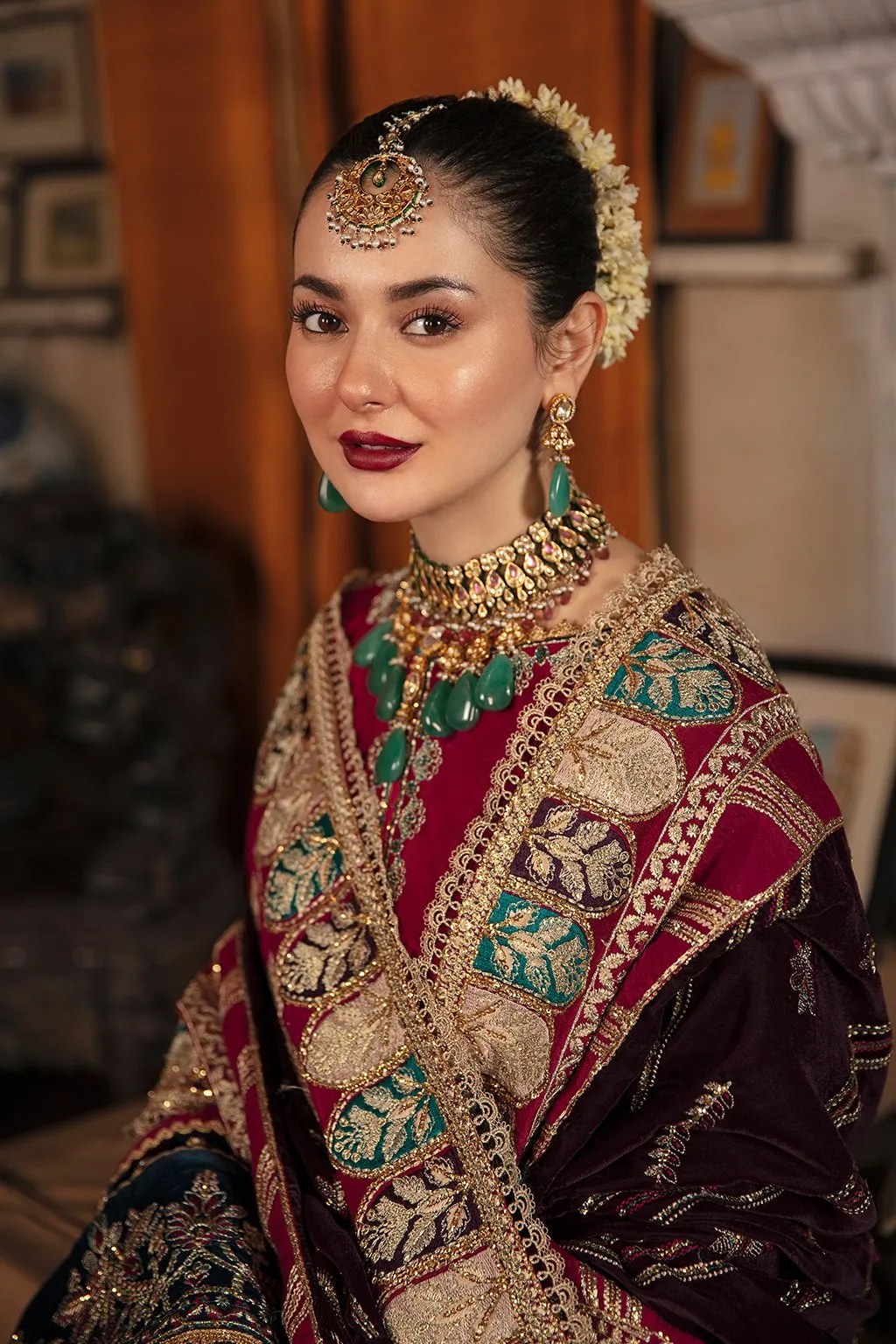 Party Wear Salwar Kameez with a Velvet Shawl #PF295
