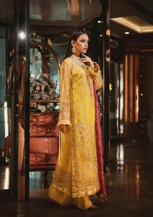 Party Wear Yellow Pakistani Dress by Designer #PF363