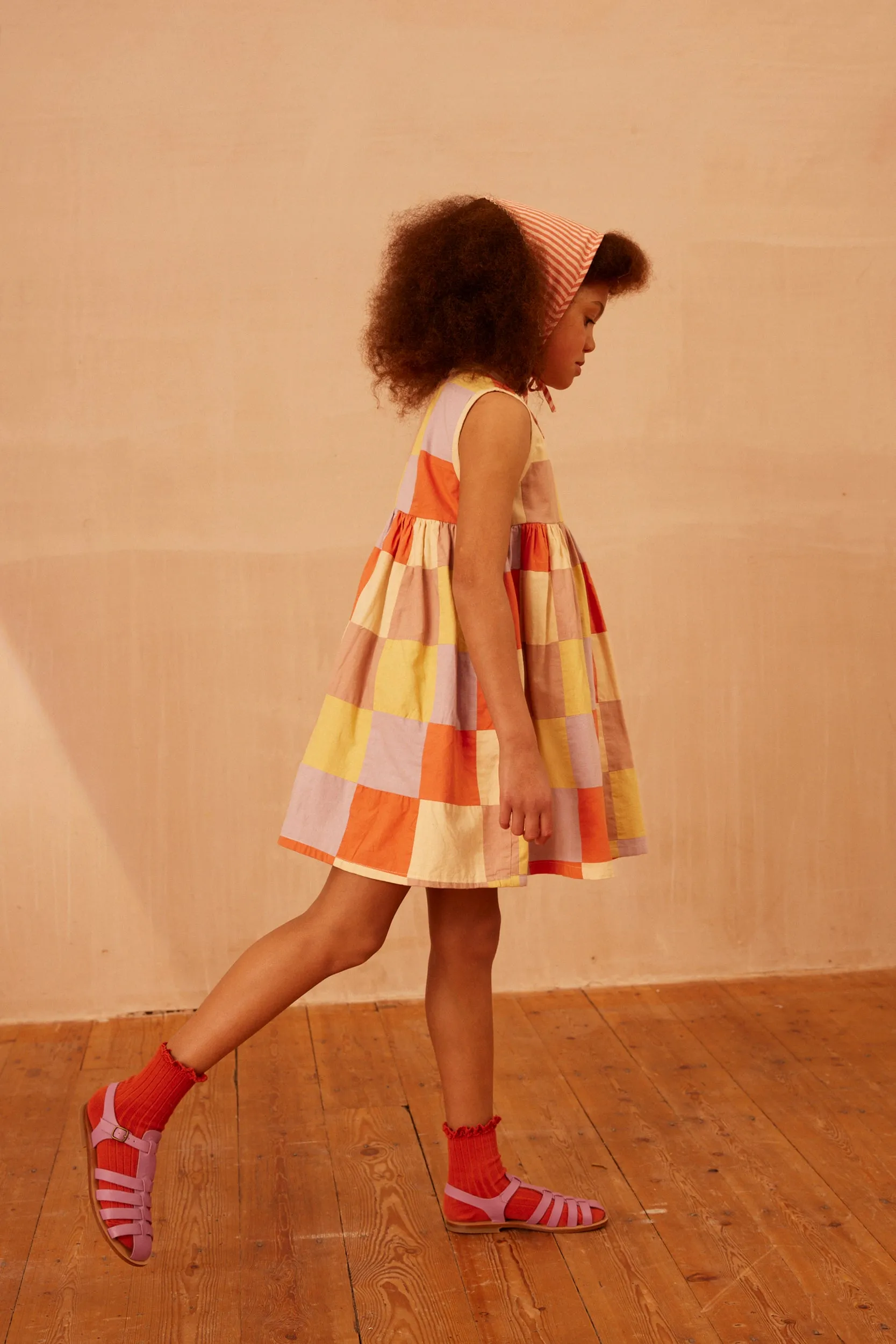 Patchwork Checkerboard Wendy Dress - Multi (EXCLUSIVE)