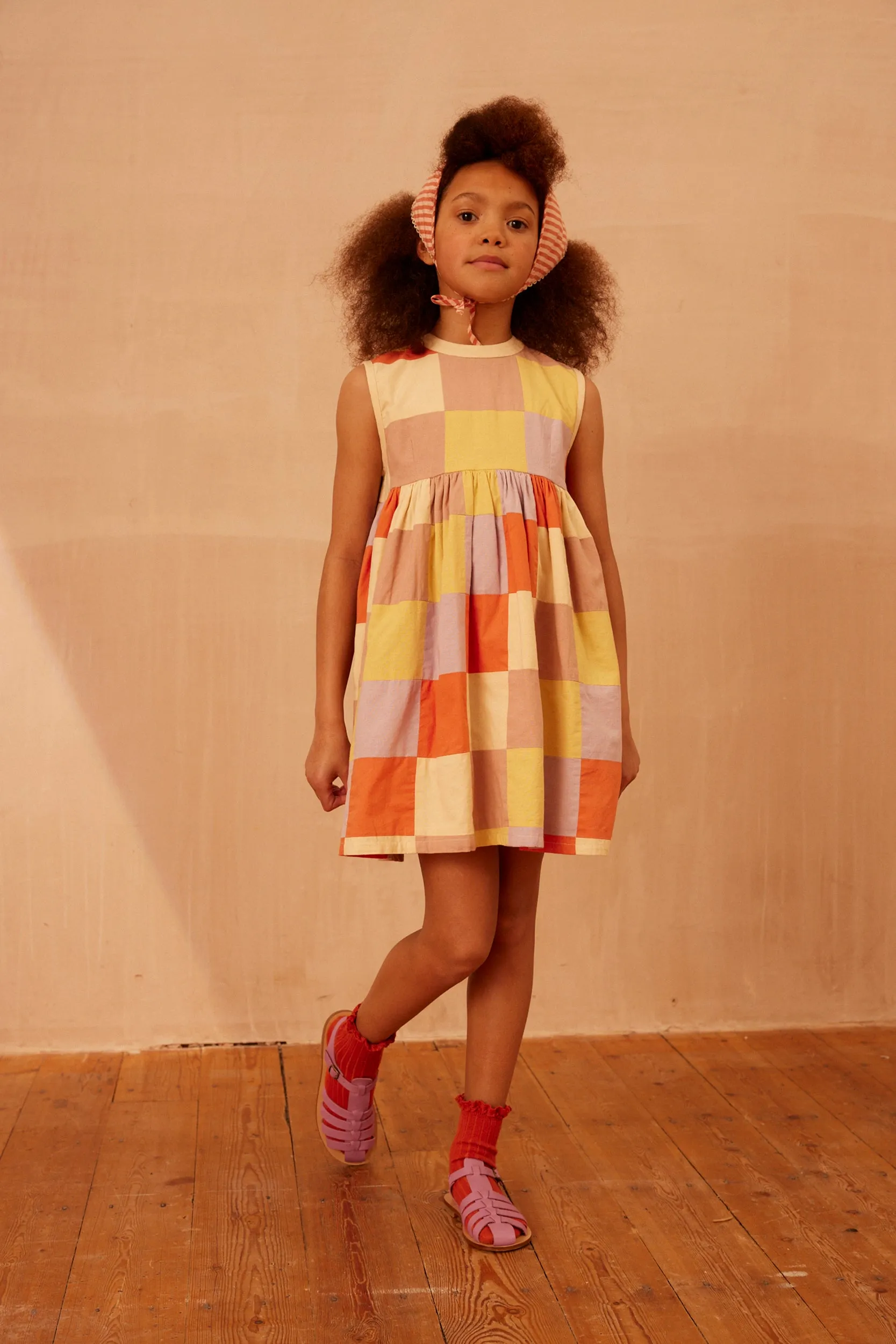 Patchwork Checkerboard Wendy Dress - Multi (EXCLUSIVE)