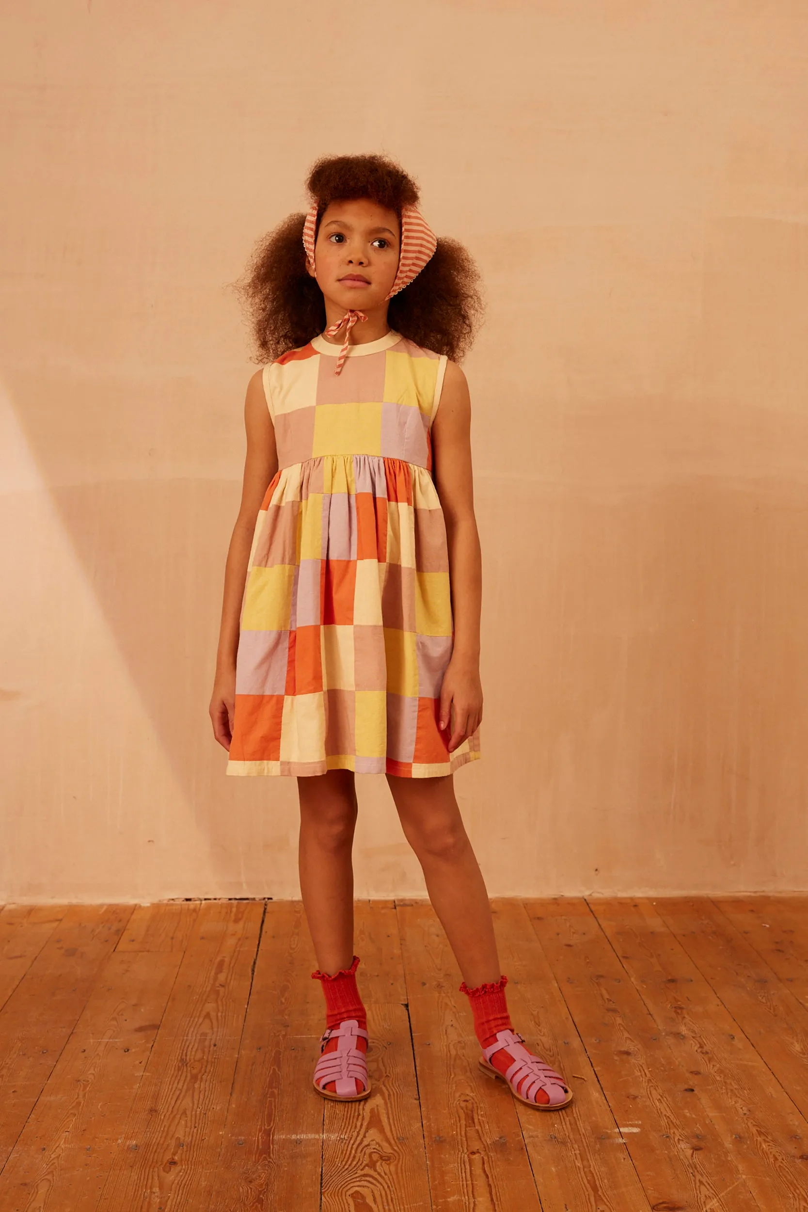 Patchwork Checkerboard Wendy Dress - Multi (EXCLUSIVE)
