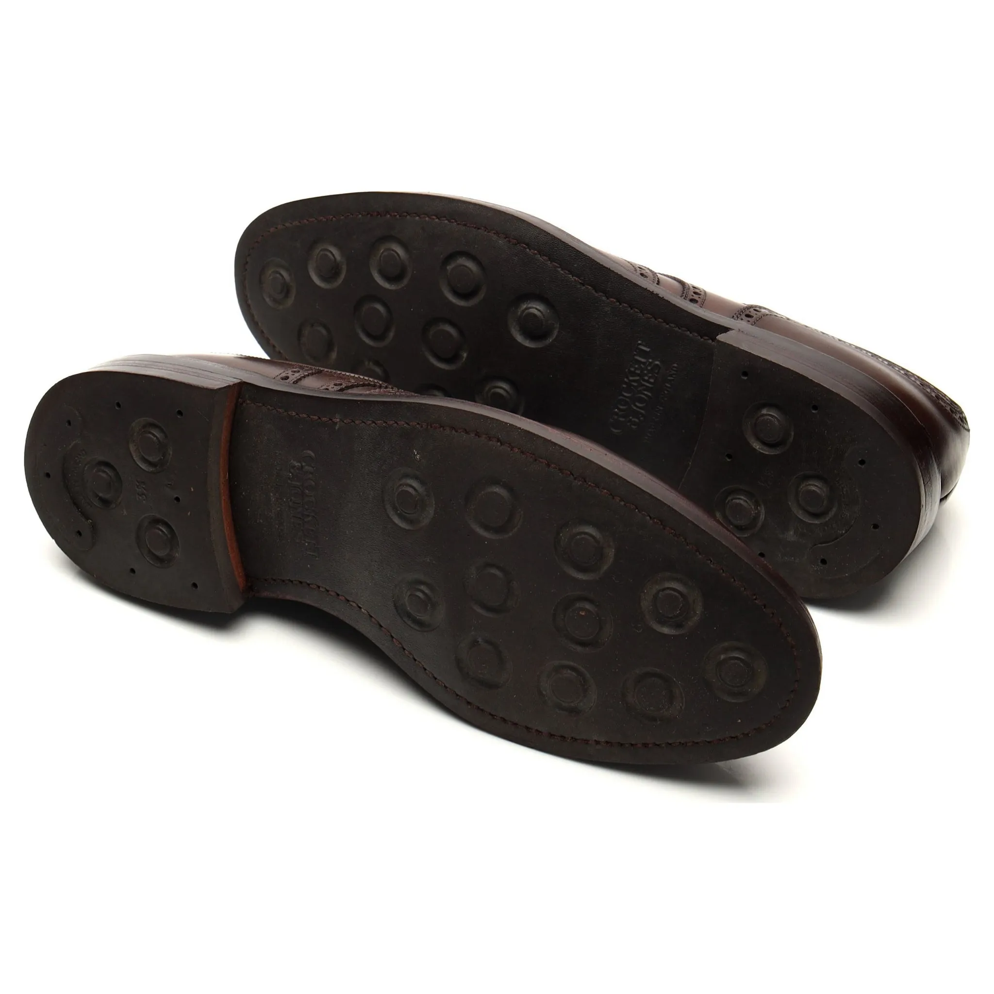 'Pembroke' Dark Brown Leather Derby Brogues UK 9.5 E