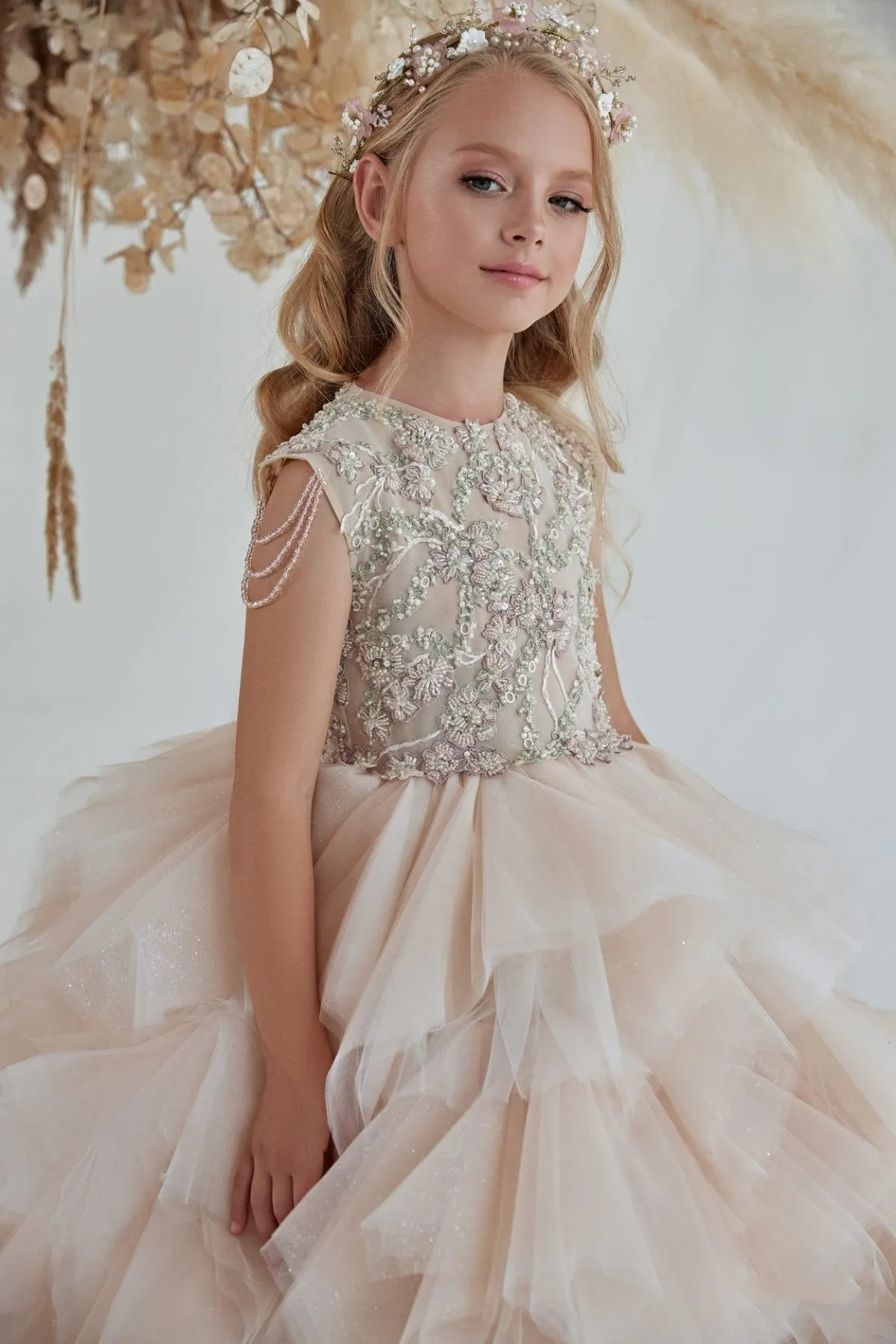 Penelope Sleeveless Tiered Maxi Dress for Flower Girls