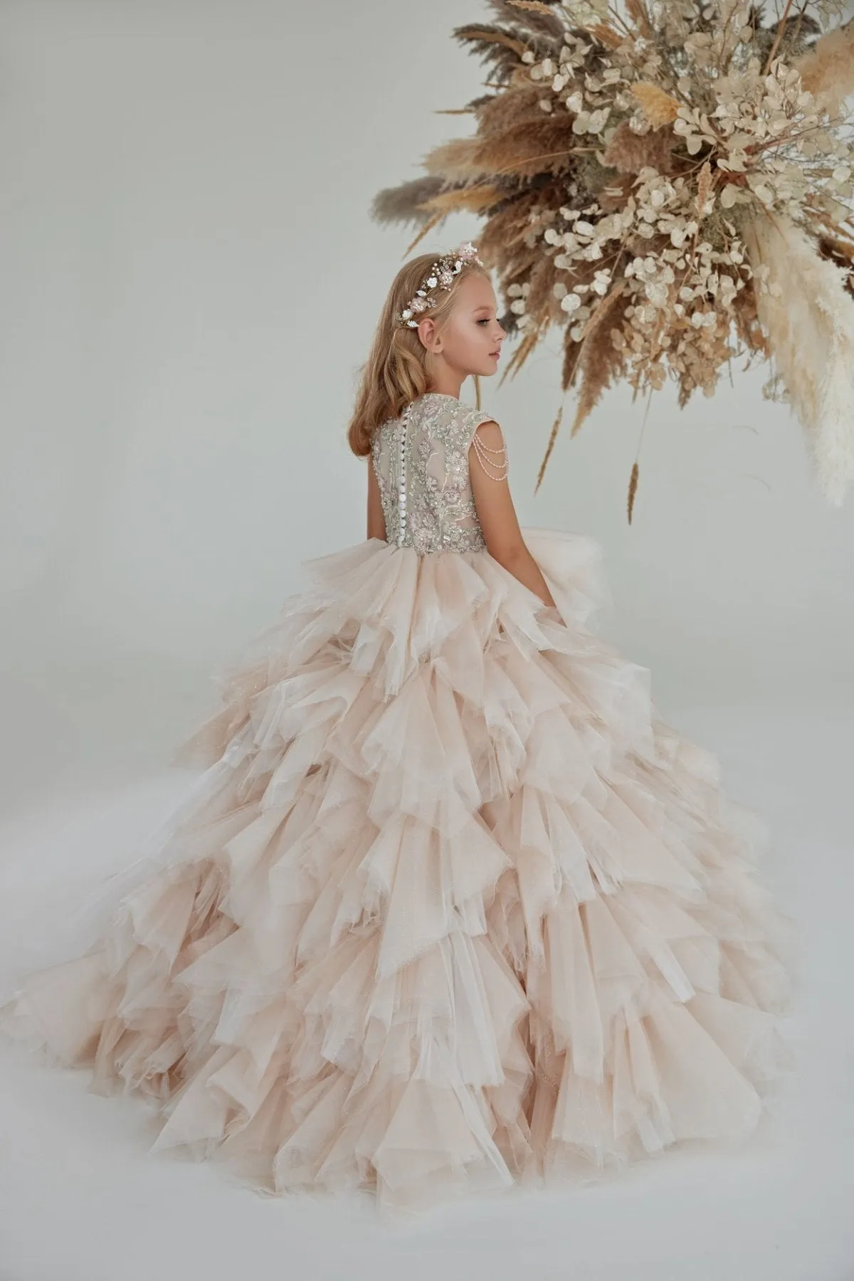 Penelope Sleeveless Tiered Maxi Dress for Flower Girls