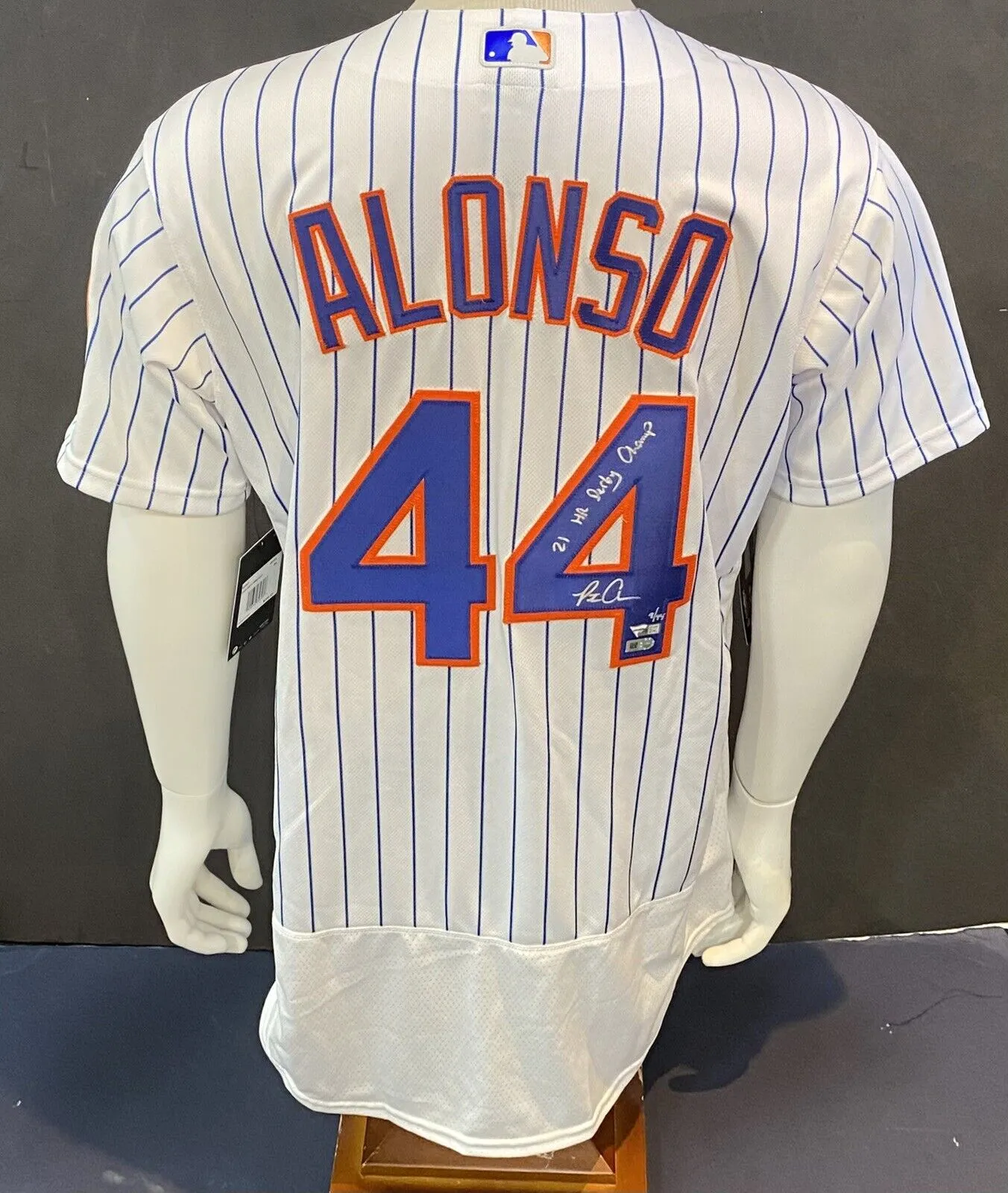 Pete Alonso Mets Signed Official 21 HR Derby Champ Auto Jersey MLB Fanatics /44