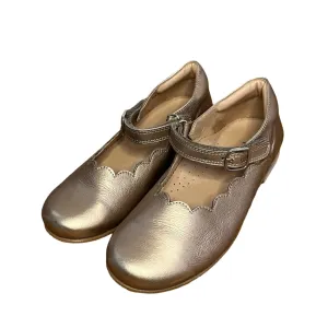 Petit Nord Bronze Scallop Mary Janes