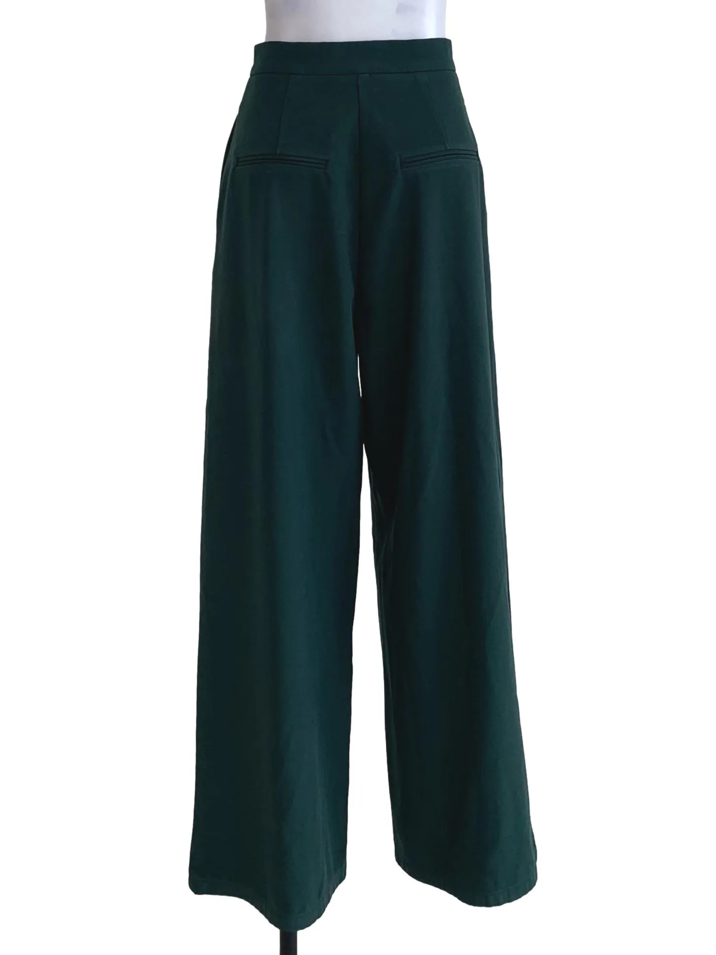 Pine Green Plain Formal Pants