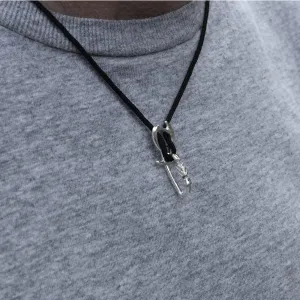 Pirana  Descender Necklace - Sterling Silver - Rock Climbing Jewelry