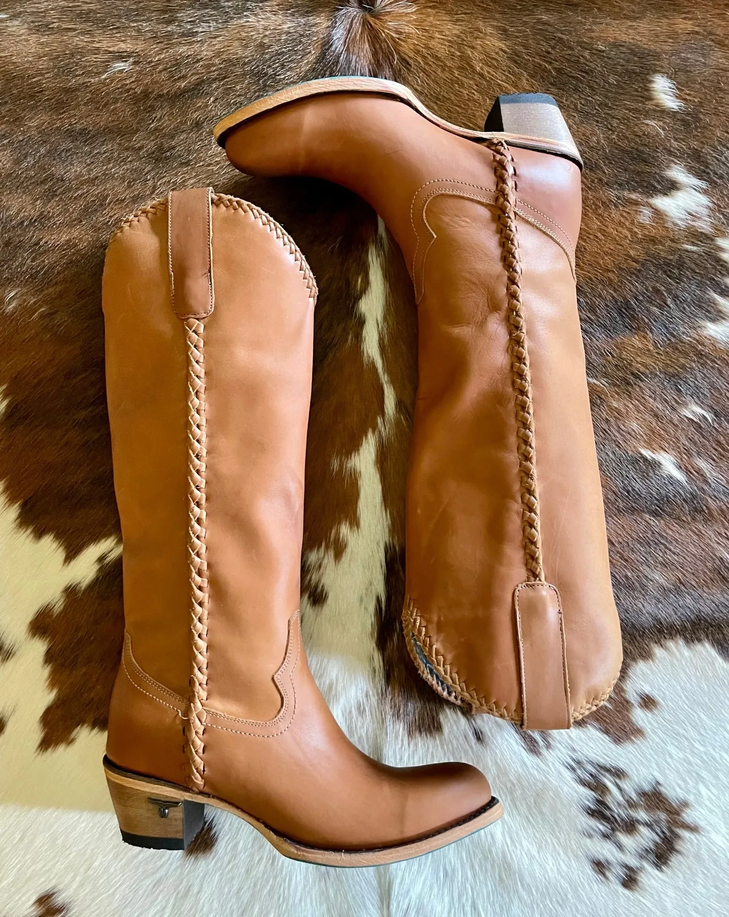 Plain Jane Tall Boots (Saddle)