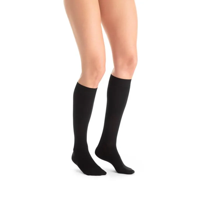 PR/1 JOBST ULTRASHEER WOMEN, KNEE HIGH, 15-20MMHG, MD, CLASSIC BLACK, CLOSED TOE