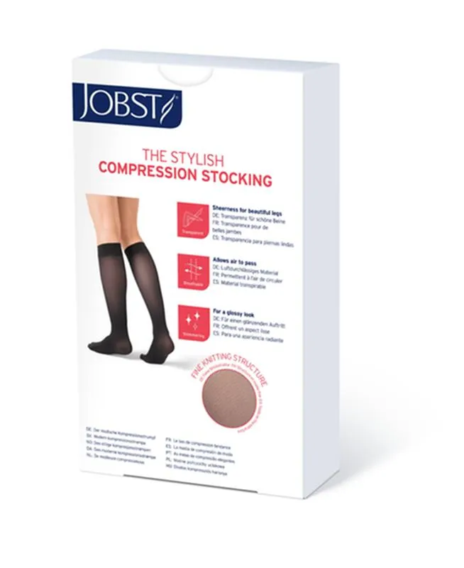 PR/1 JOBST ULTRASHEER WOMEN, KNEE HIGH, 20-30MMHG, XL, FULL CALF, NATURAL, OPEN TOE