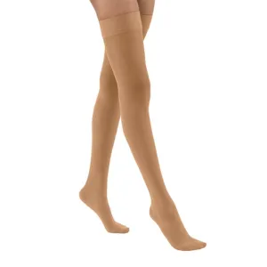PR/1 JOBST ULTRASHEER WOMEN, THIGH HIGH W/SIL DOT BAND, 20-30MMHG, SM, SUN BRONZE, CLOSED TOE