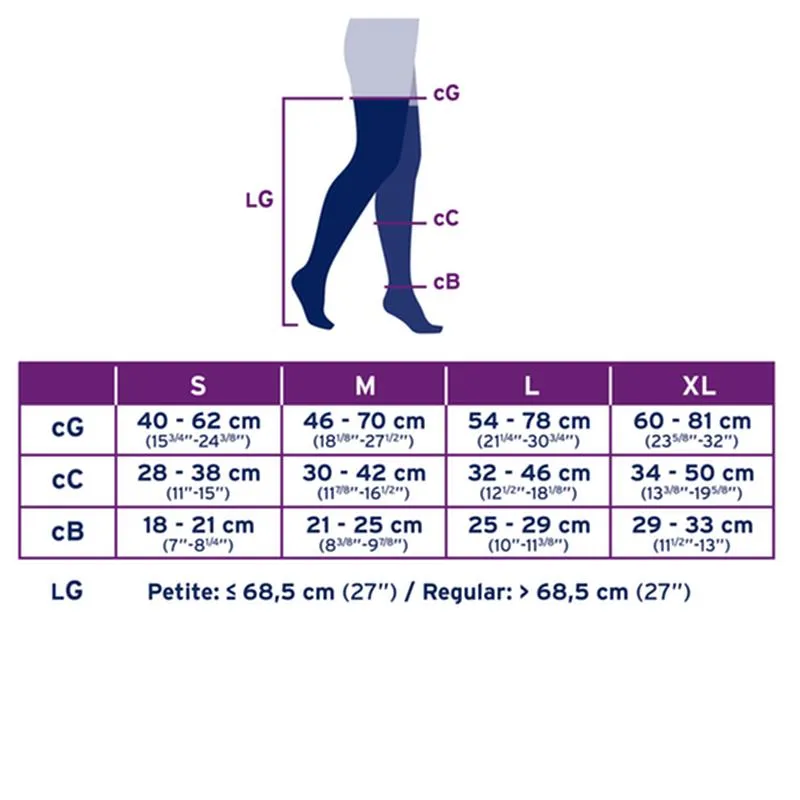 PR/1 JOBST ULTRASHEER WOMEN, THIGH HIGH W/SIL LACE BAND, 15-20MMHG, XL, HONEY, CLOSED TOE
