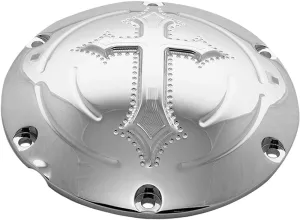 Precision Billet DRK-230-SPT-CHR Sportster Dark Side Billet Derby Cover - Chrome