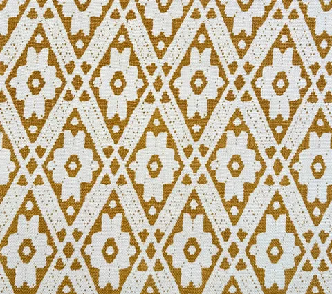 Quadrille Fabric: Viennese - Custom Camel on Oyster Frank Linen