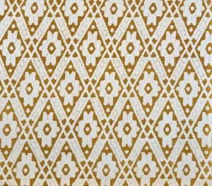 Quadrille Fabric: Viennese - Custom Camel on Oyster Frank Linen