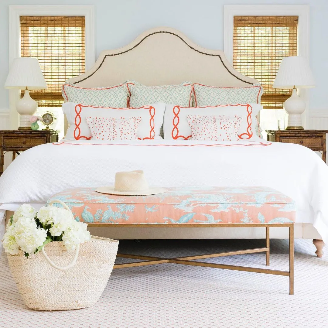 Quadrille Fabric: Viennese - Custom Camel on Oyster Frank Linen