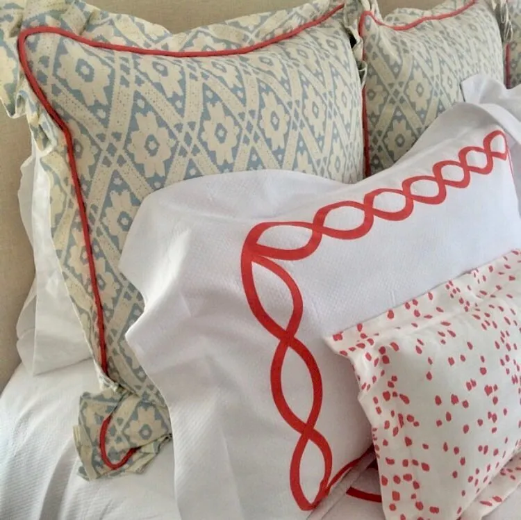 Quadrille Fabric: Viennese - Custom Camel on Oyster Frank Linen