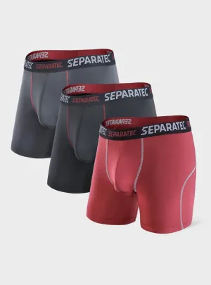Quick Dry Athletic Boxer Briefs 3 Pack