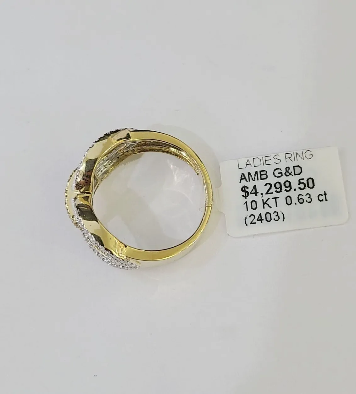 Real 10k Yellow Gold Diamond Ladies Ring Women Casual Engagement Wedding