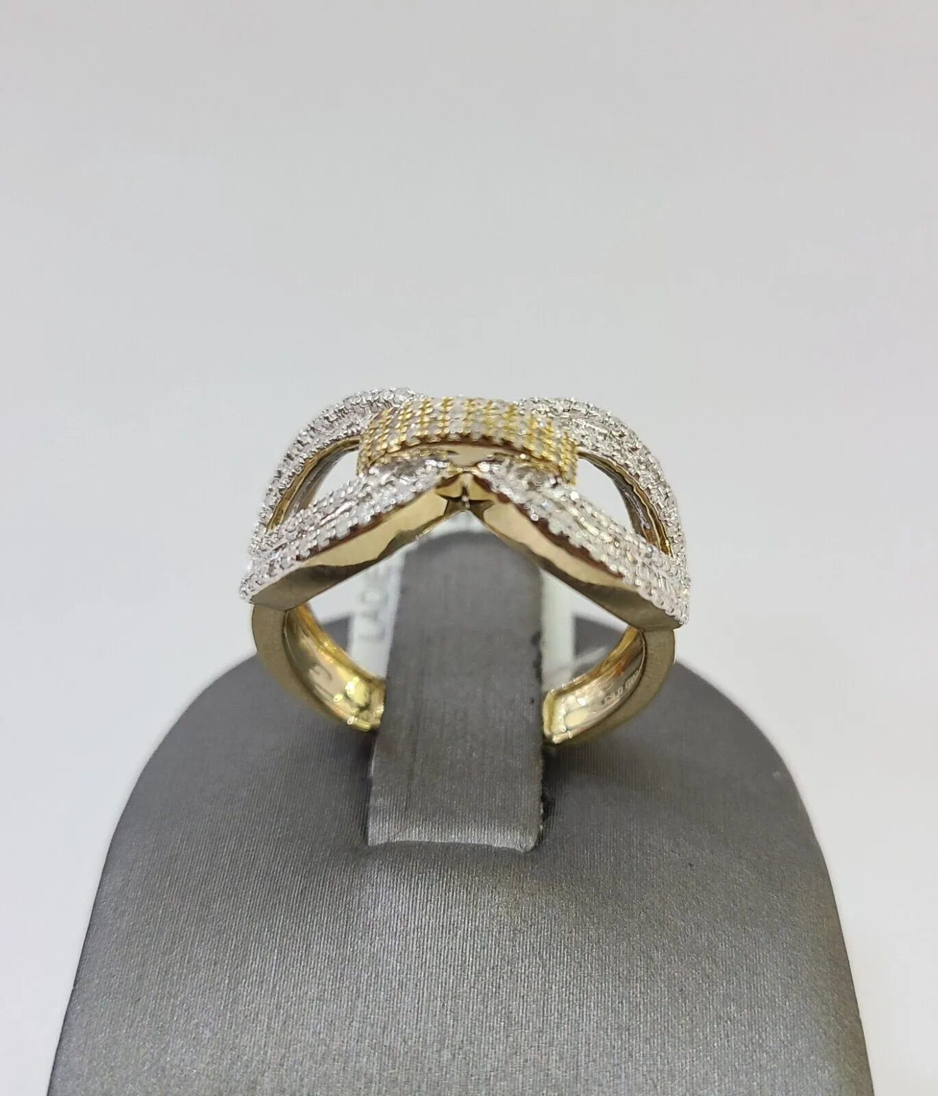 Real 10k Yellow Gold Diamond Ladies Ring Women Casual Engagement Wedding