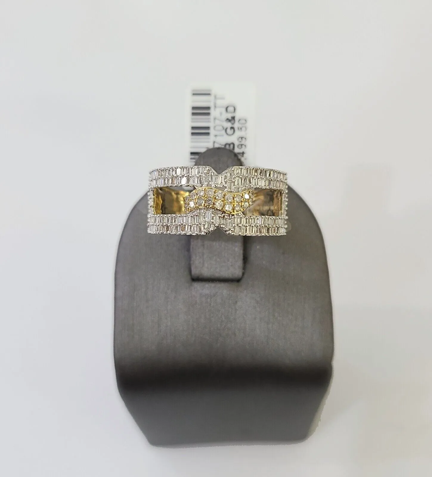 Real 10k Yellow Gold Diamond Ladies Ring Women Casual Engagement Wedding