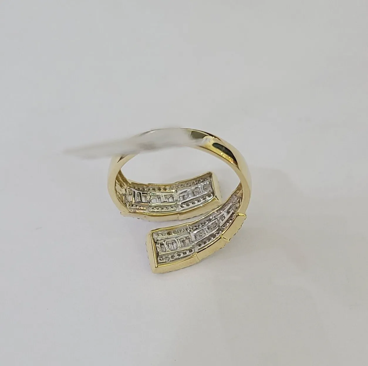 Real 10k Yellow Gold Diamond Ladies Ring Women Casual Engagement Wedding