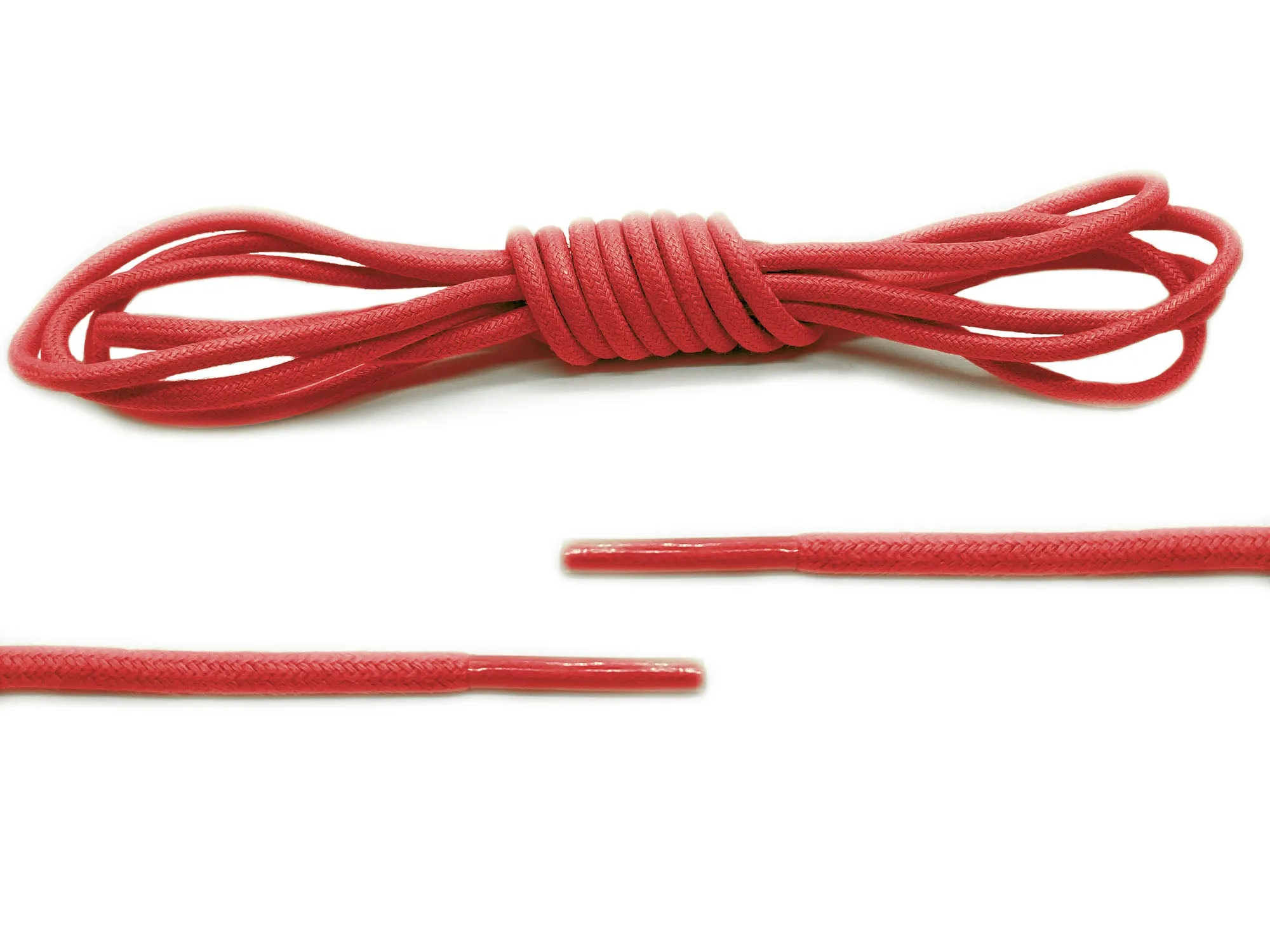 Red Round Waxed Laces
