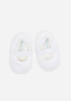 Reversible Roses Mary-Janes, White