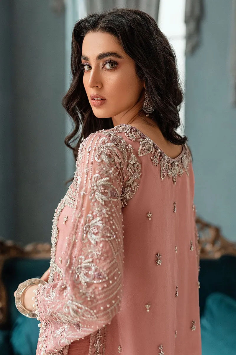 Rose Pink Dress Pakistani for Wedding Party #PF305