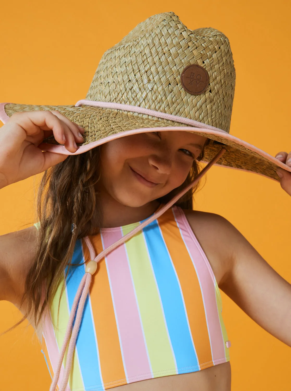 Roxy Girls' Pina To My Colada Straw Sun Hat