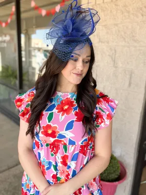 Royal Blue Fascinator
