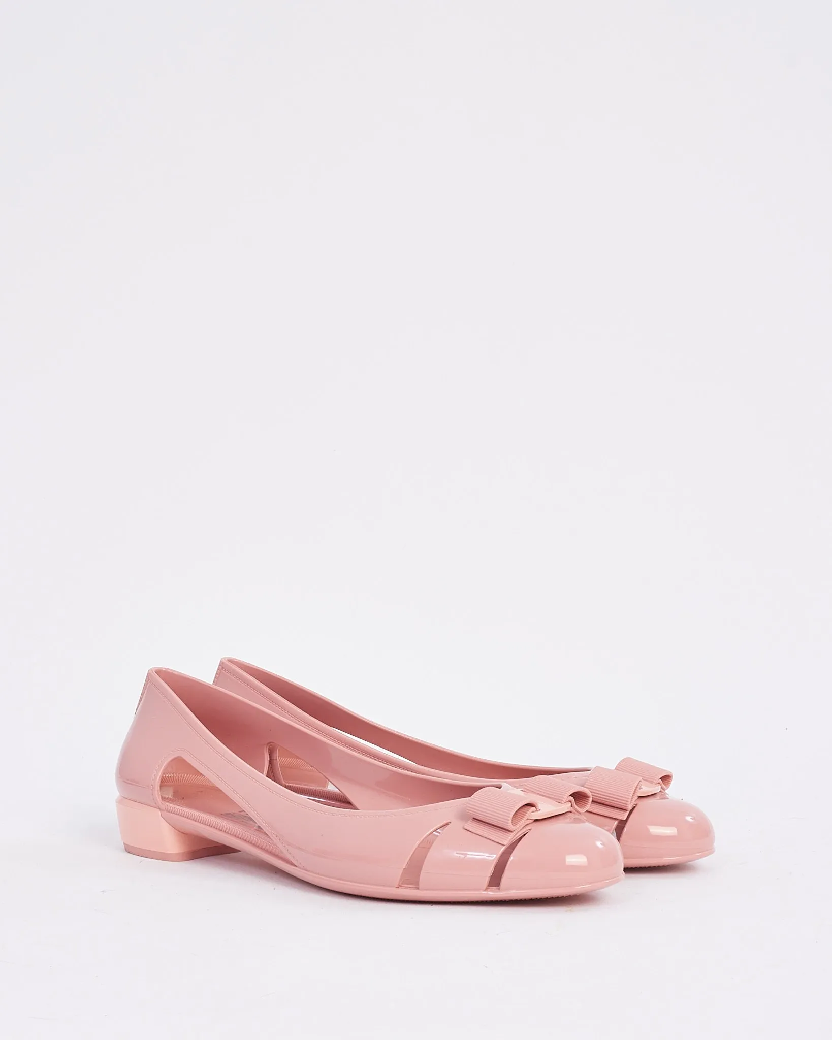 Salvatore Ferragamo Pink Jelly Vatra Shoes - 10
