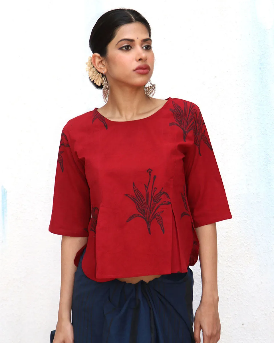 Sanchari Blockprinted Cotton Top - NOMAD
