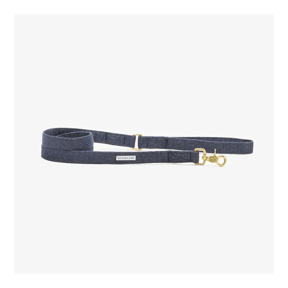 SEE SCOUT SLEEP Standard Leash 1" The Scot - Denim