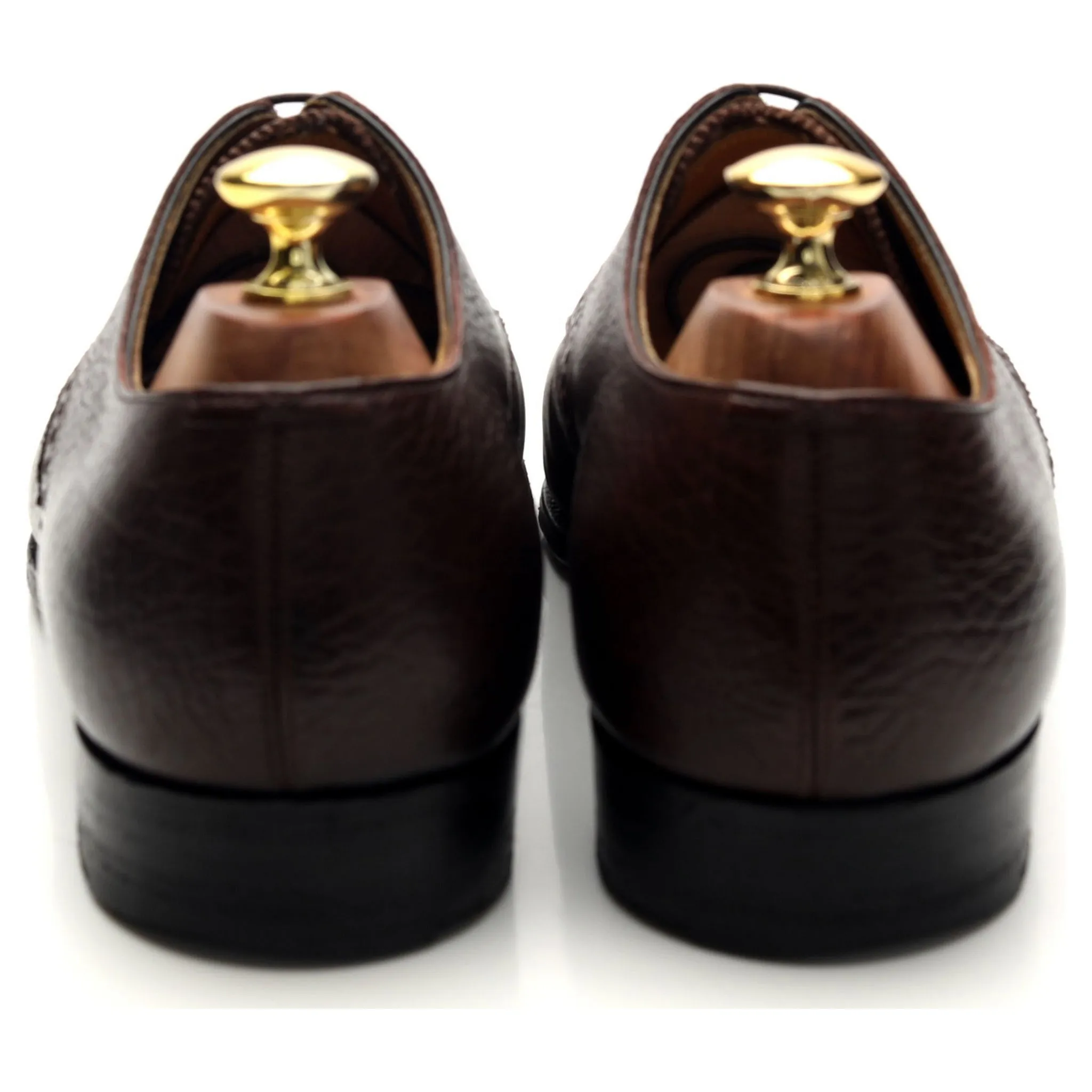 'Shoreditch' Dark Brown Leather Derby Brogue UK 7.5 E