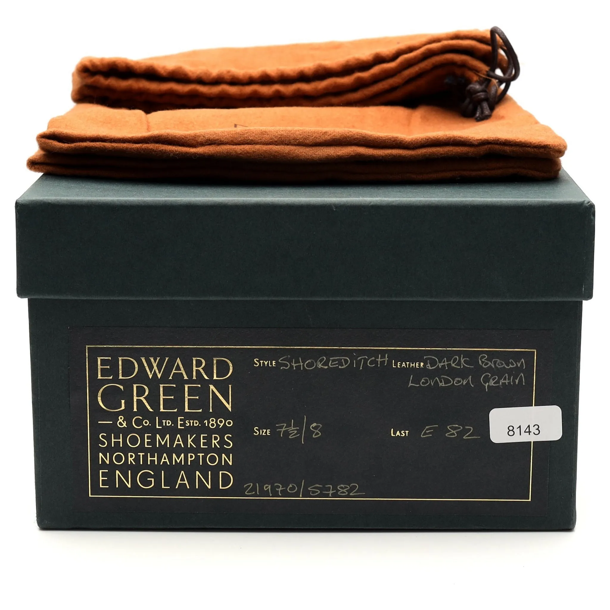 'Shoreditch' Dark Brown Leather Derby Brogue UK 7.5 E